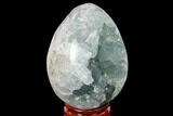 Crystal Filled Celestine (Celestite) Egg Geode - Madagascar #140310-2